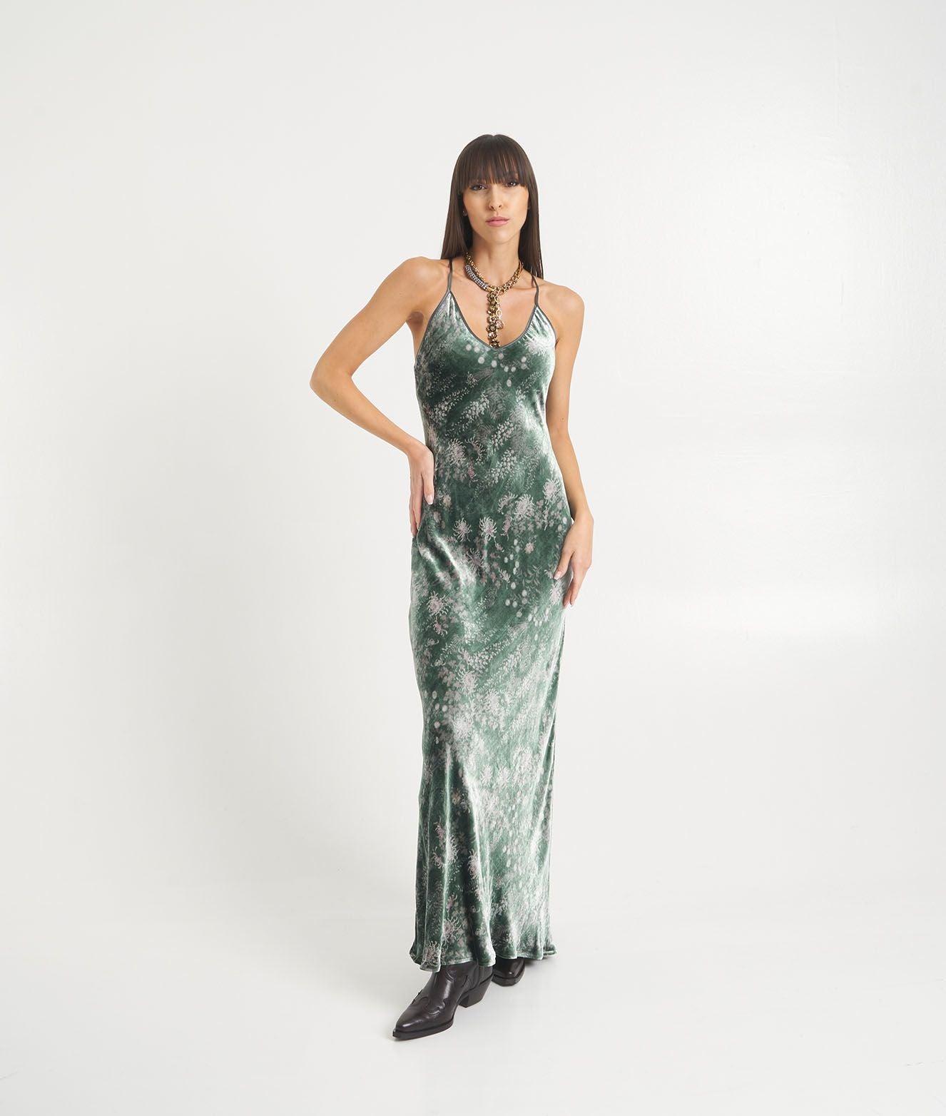 Velvet maxi dress Product Image