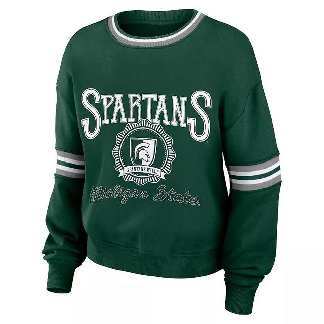 Womens Michigan State Spartans Vintage Pullover Sweatshirt Product Image