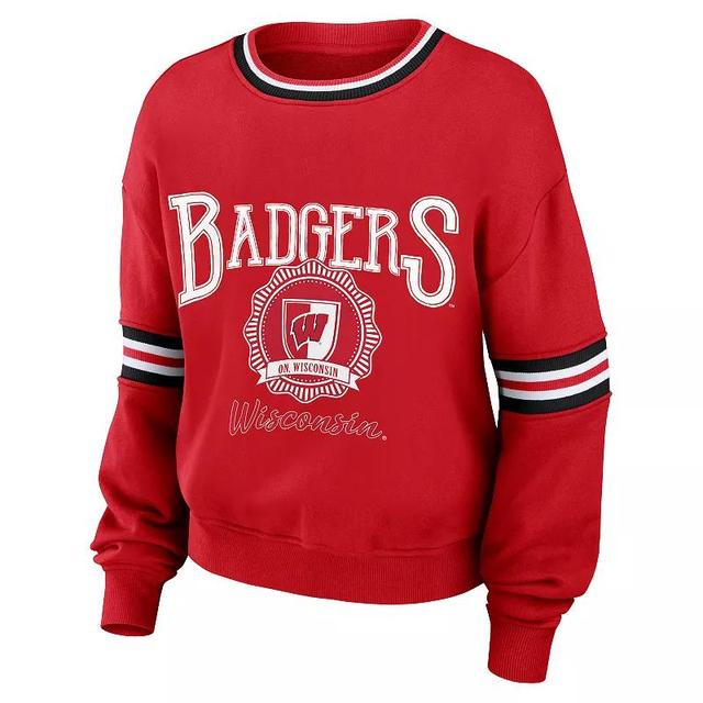 Womens Wisconsin Badgers Vintage Pullover Sweatshirt Product Image