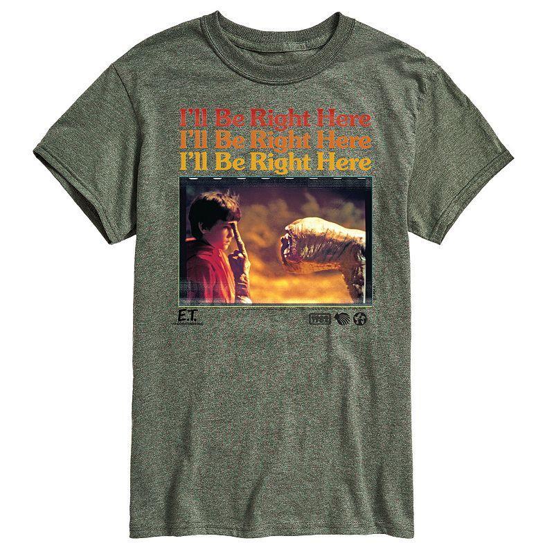 Mens ET Ill Be Right Here Graphic Tee Green Product Image