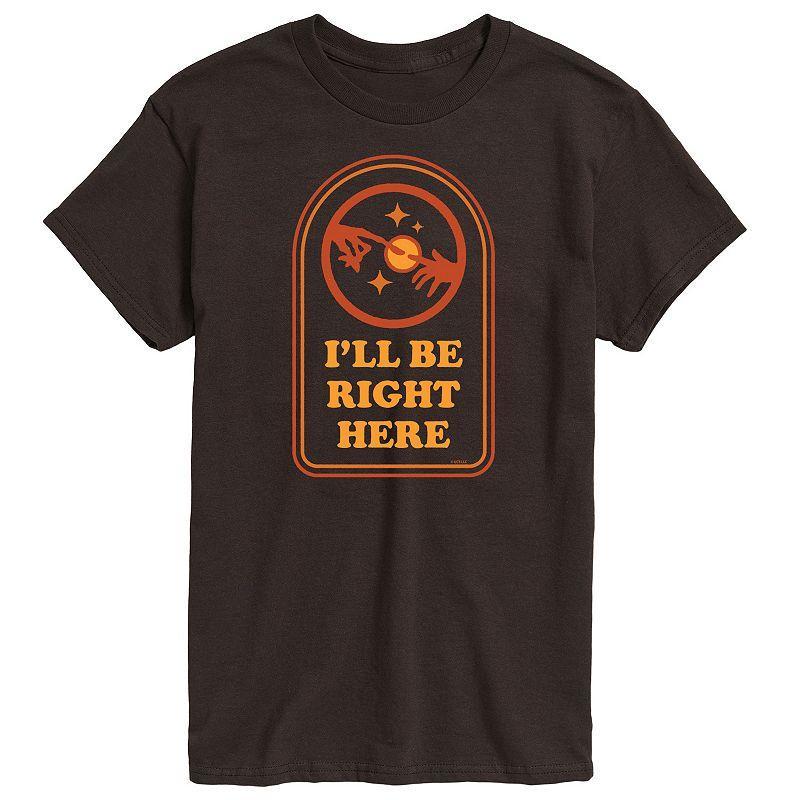 Mens ET Ill Be Right Here Tee Dark Brown Product Image