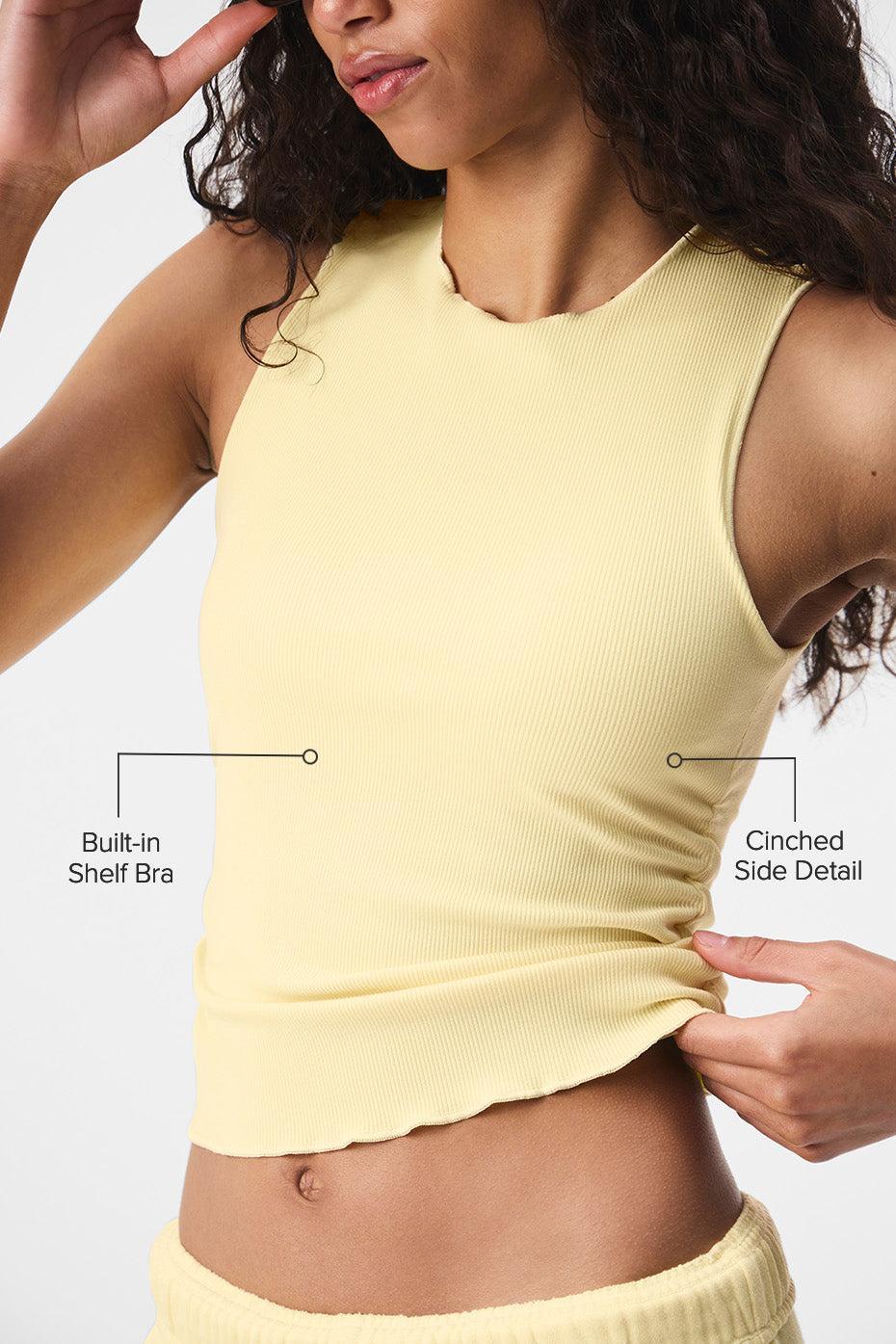 Ribbed En Pointe Tank - Lemon Ice Female Product Image