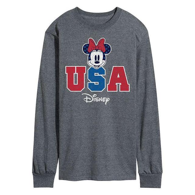 Disneys Minnie Mouse Mens USA Long Sleeve Blue Product Image