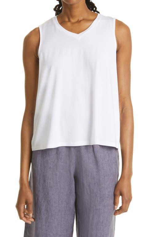 Eileen Fisher Womens V-Neck Stretch Jersey Tank Product Image