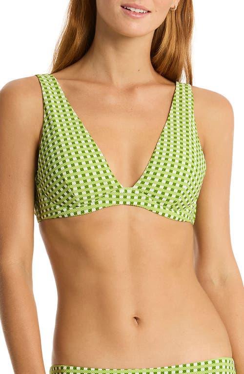 SEA LEVEL SWIM Checkmate Longline Underwire Bra Women's Swimwear Product Image