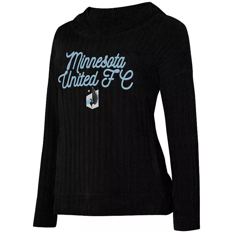 Womens Concepts Sport Black Minnesota United FC Linger Long Sleeve Hooded Top Product Image