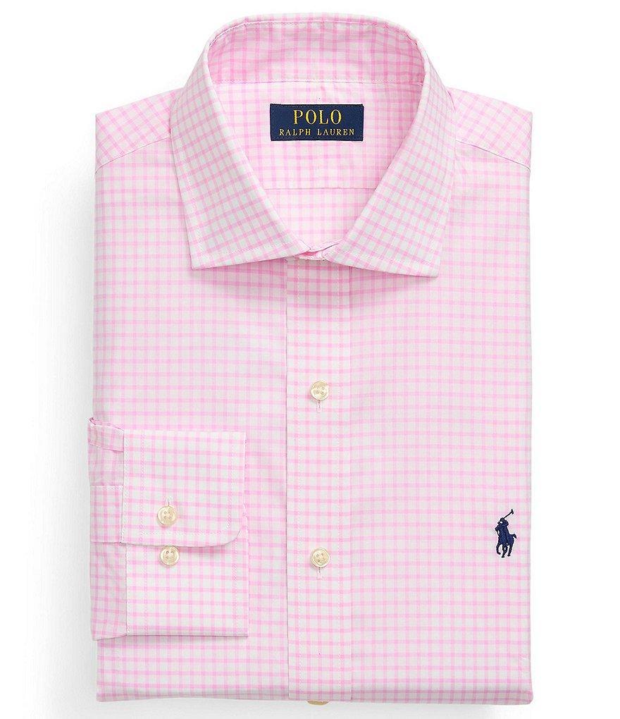 Polo Ralph Lauren Classic Fit Spread Collar Checked Poplin Dress Shirt Product Image