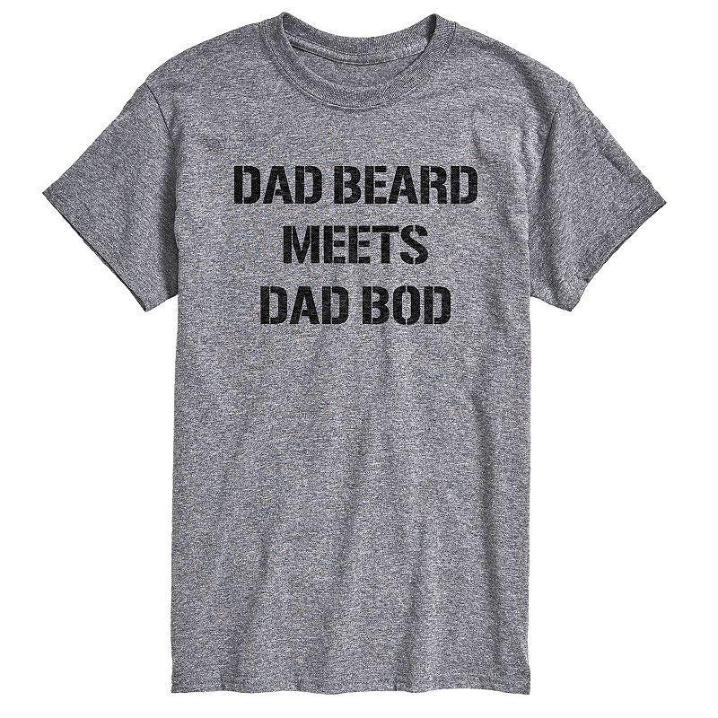 Big & Tall Dad Beard Meets Dad Bod Graphic Tee, Mens Product Image