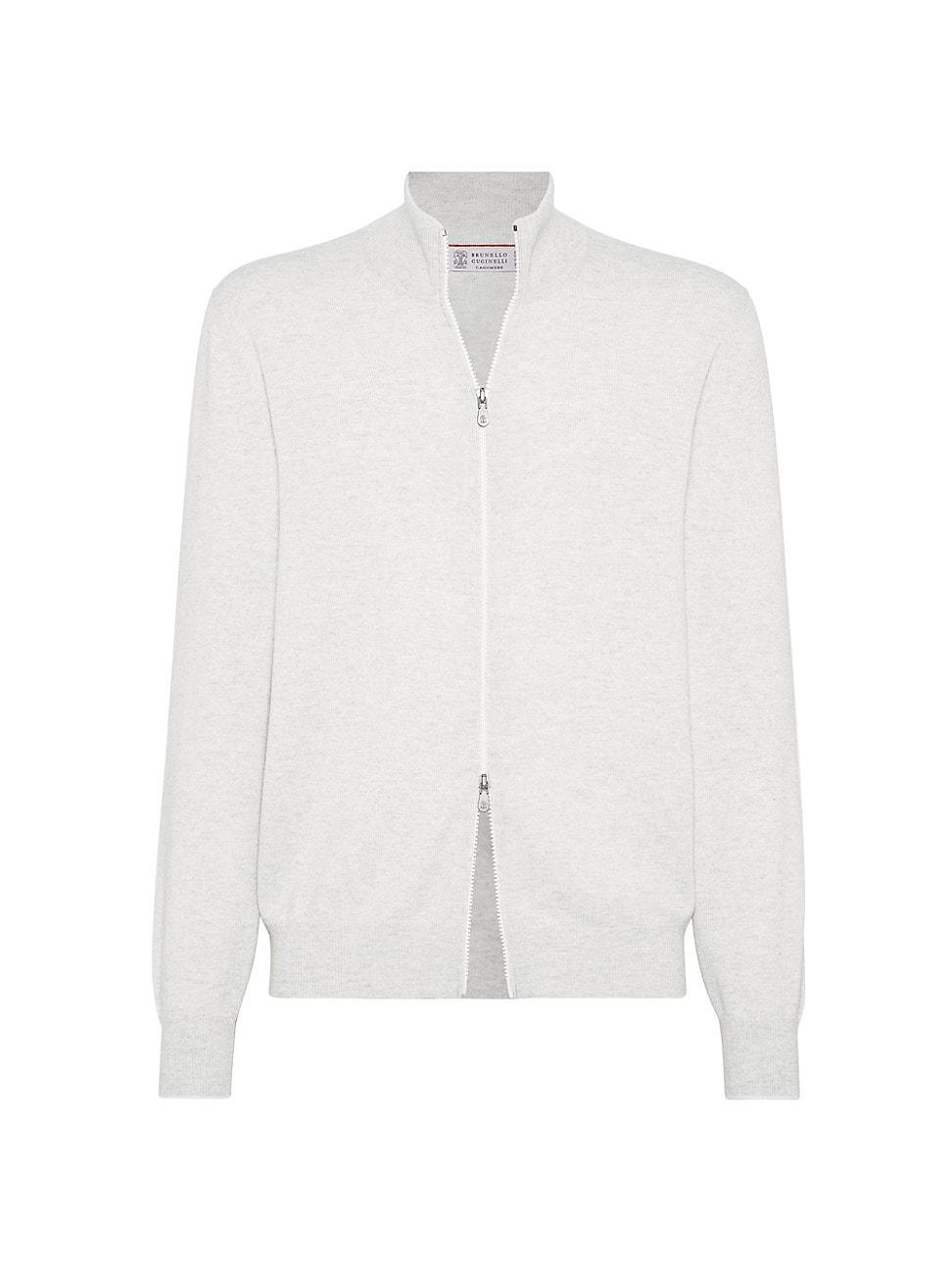 Mens Cashmere Turtleneck Cardigan with Zipper Product Image