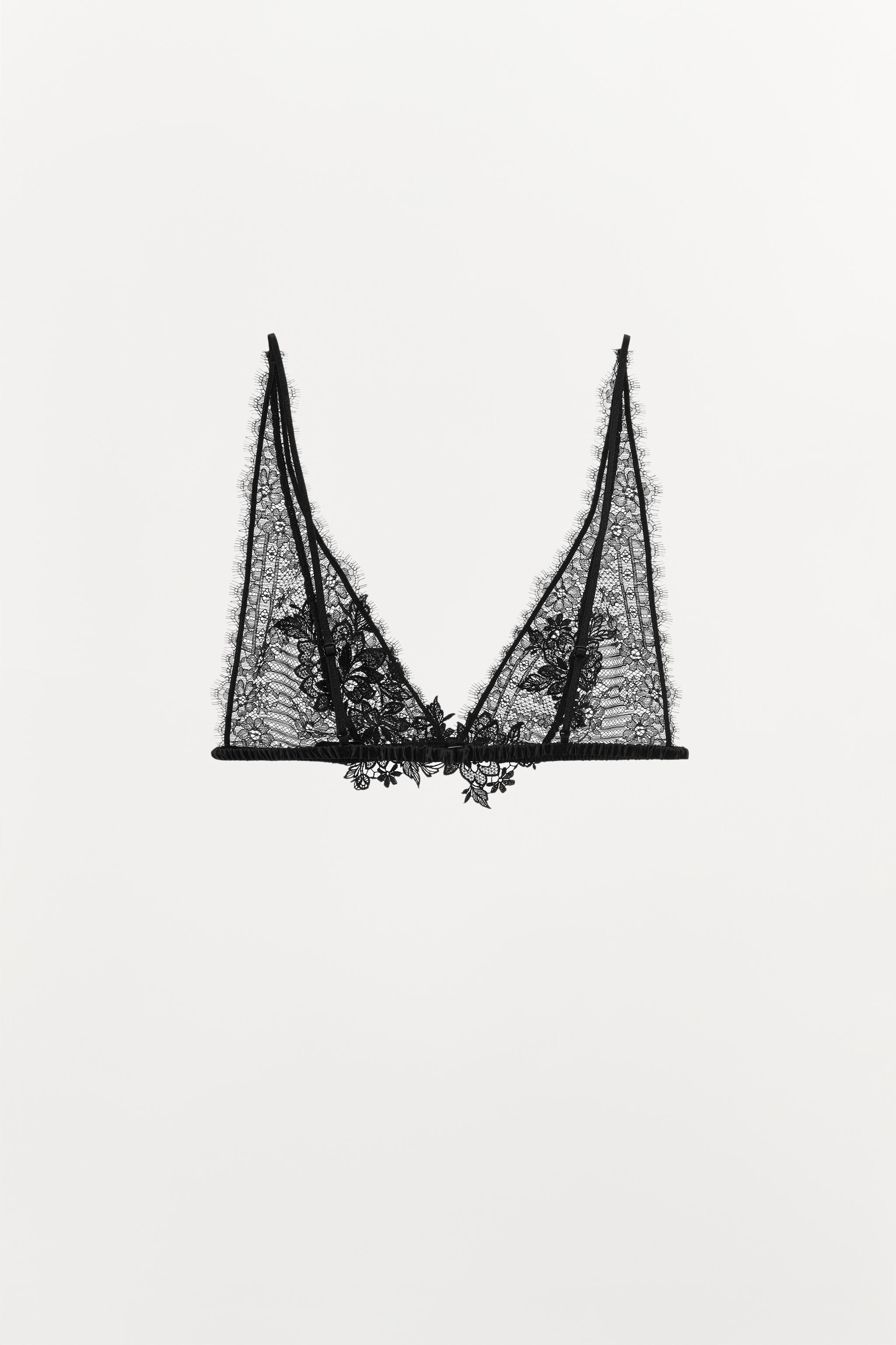 FLORAL LACE TRIANGLE BRALETTE Product Image