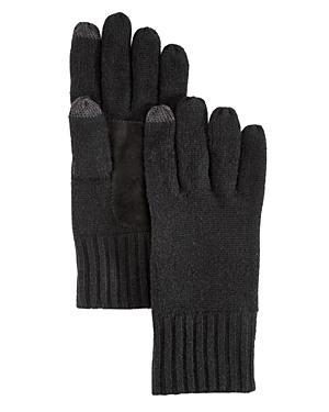 The Mens Store at Bloomingdales Suede Patch Tech Gloves - 100% Exclusive Product Image