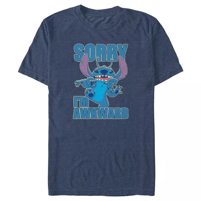 Disneys Lilo & Stitch Sorry Im Awkward Stitch Big & Tall Graphic Tee, Mens Product Image