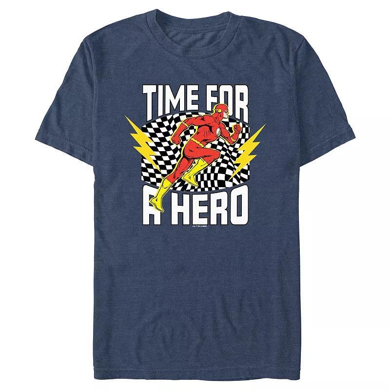 Mens The Flash Time For A Hero Graphic Tee Navy Grey Product Image