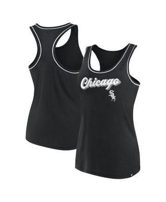 Womens Fanatics Black Chicago White Sox Wordmark Logo Racerback Tank Top Product Image