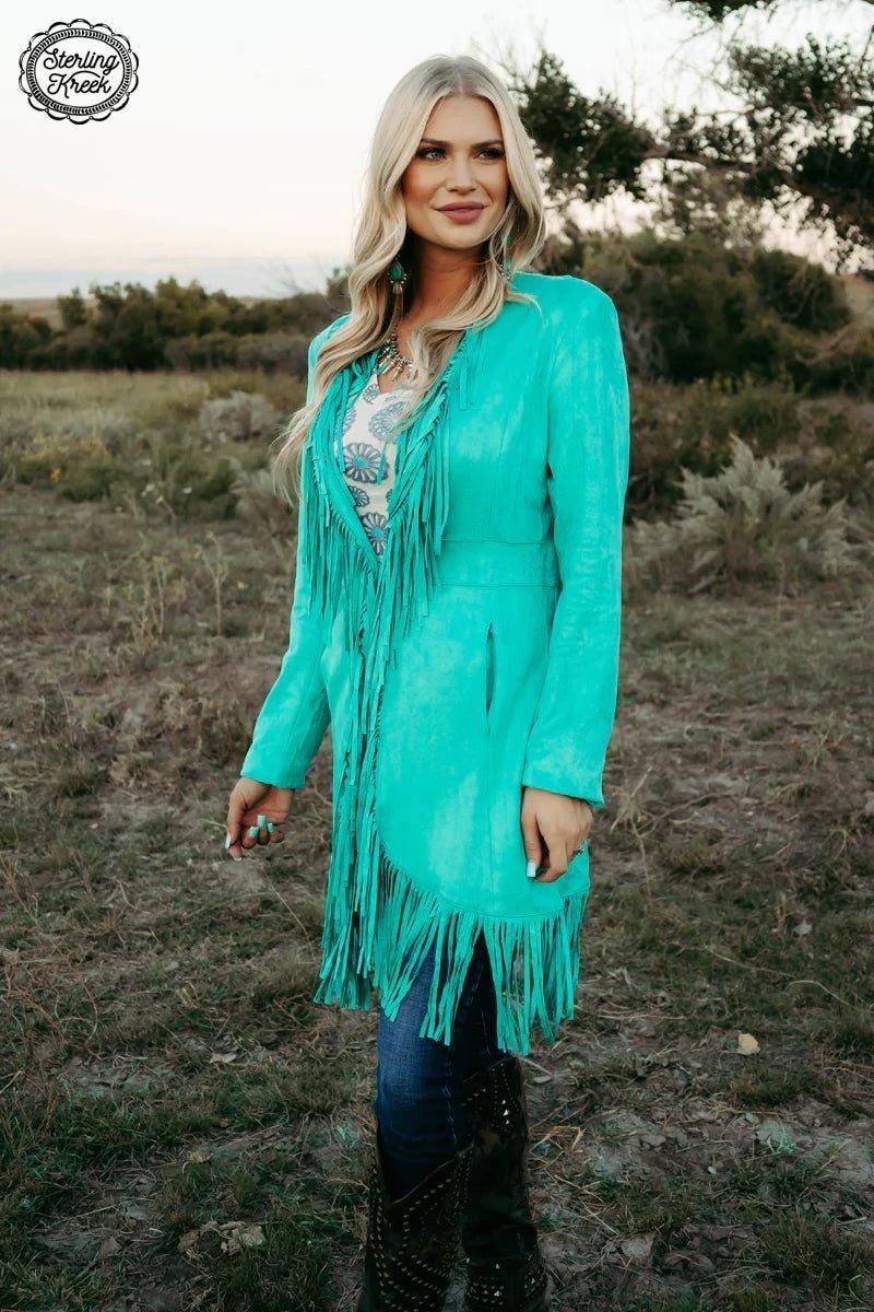 Scottsdale Suede Turquoise Jacket Product Image