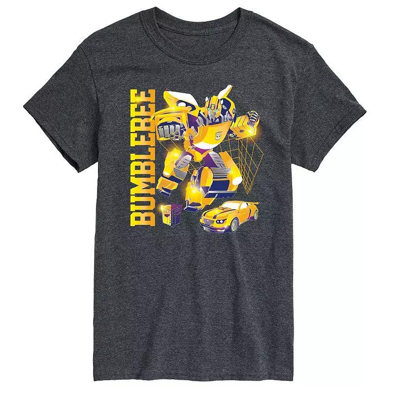 Mens Transformers Bumblebee Tee Grey Blue Product Image