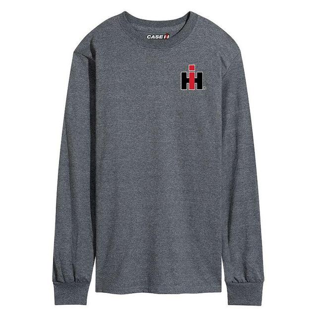 Mens Case IH Logo Long Sleeve Tee Dark Grey Product Image