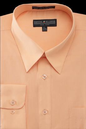 Basic Dress Shirt Convertible Cuff Regular Fit in Peach Product Image