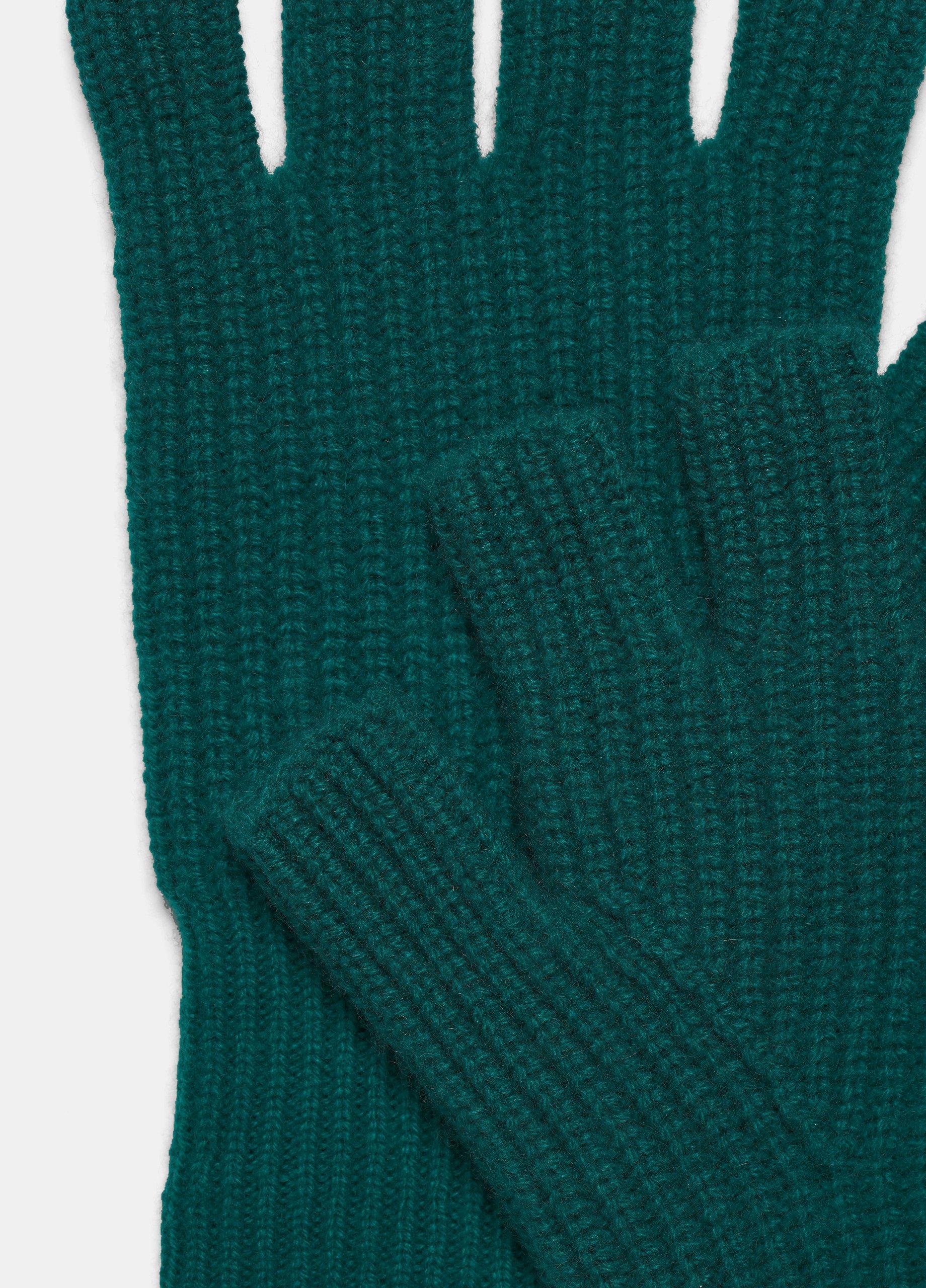 Plush Cashmere Rib-Knit Fingerless Glove Product Image