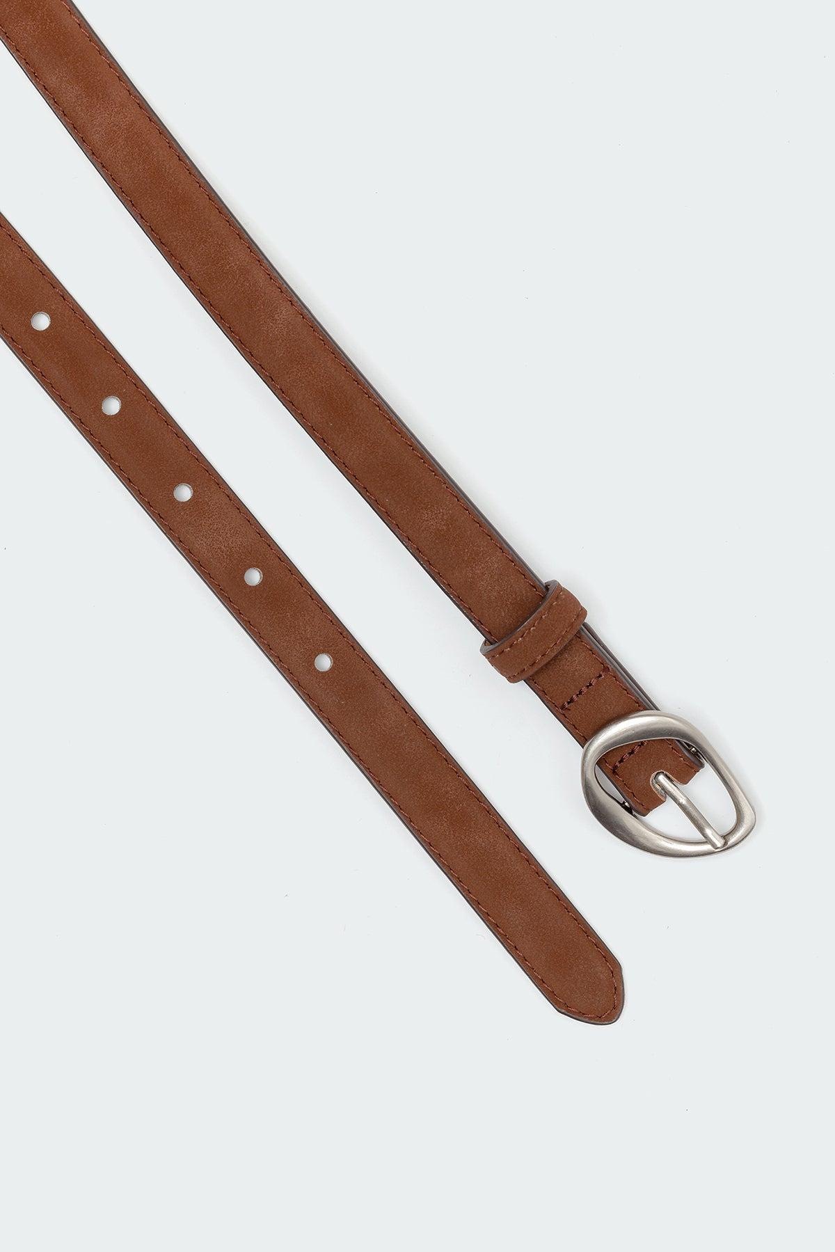 Faux Suede Slim Belt Product Image