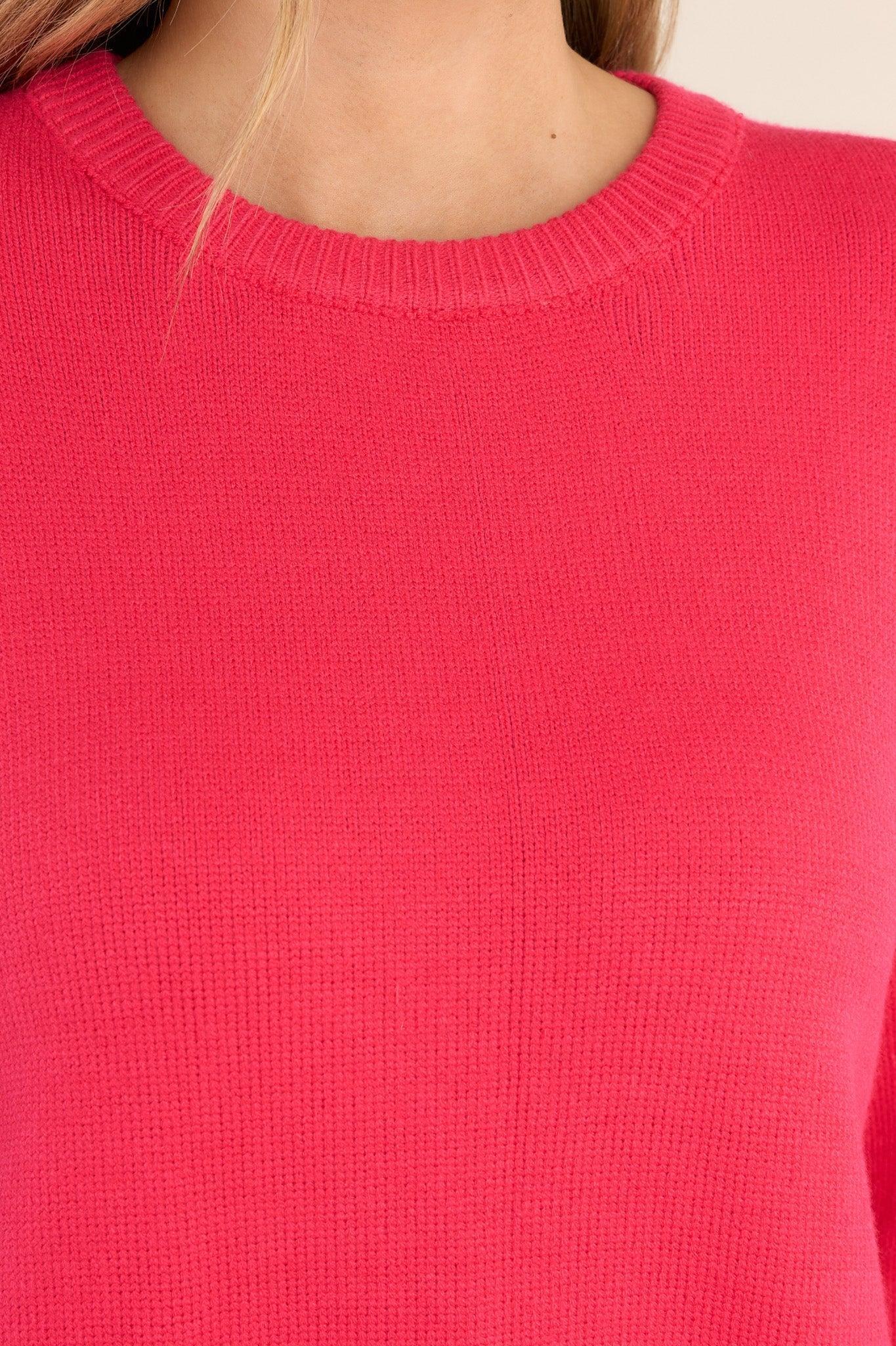 How I'm Feeling Hot Pink Sweater Product Image