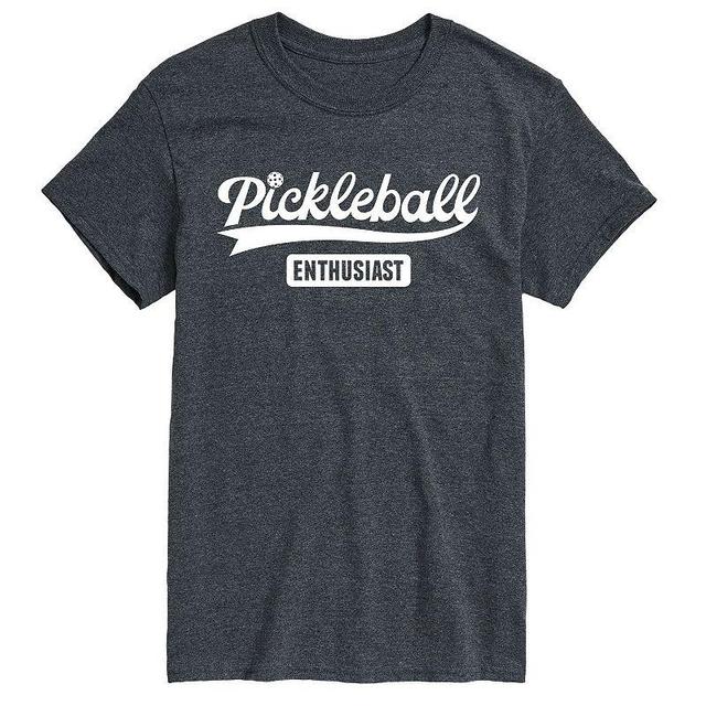 Mens Pickleball Enthusiast Tee Dark Grey Product Image