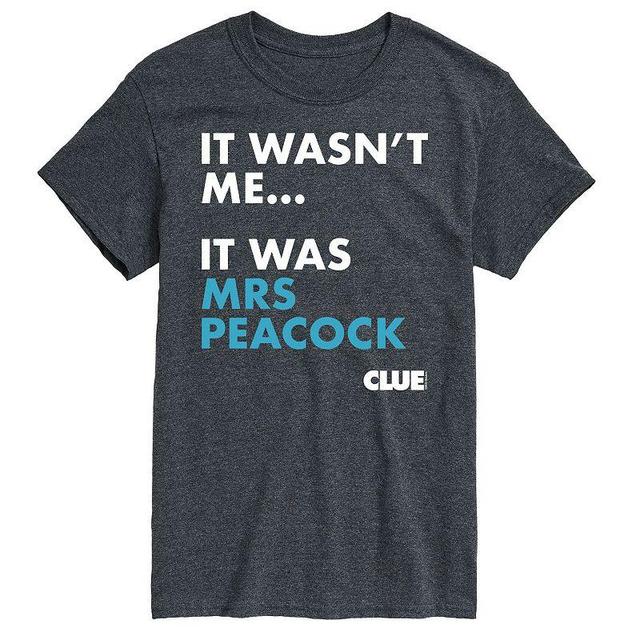 Big & Tall Clue It Was Mrs Peacock Graphic Tee, Mens Product Image