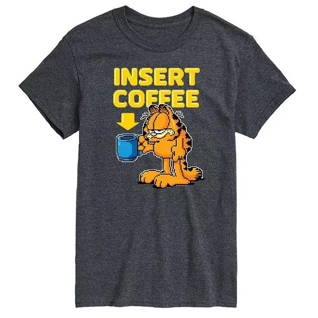 Mens Garfield Coffee Graphic Tee Heather Grey Product Image