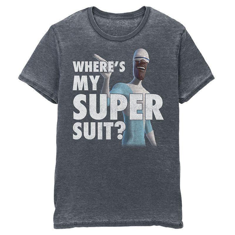 Disney / Pixars The Incredibles Frozone Mens Super Suit Tee Grey Heather Product Image