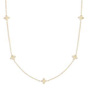 Womens Love By The Inch 18K Yellow Gold & 0.22 TCW Diamond Flower Station Necklace Product Image