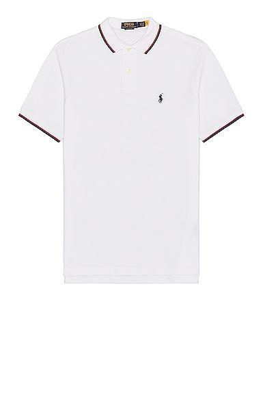 Polo Ralph Lauren Tipped Mesh Classic Polo in White. Size S, L, XL. Product Image