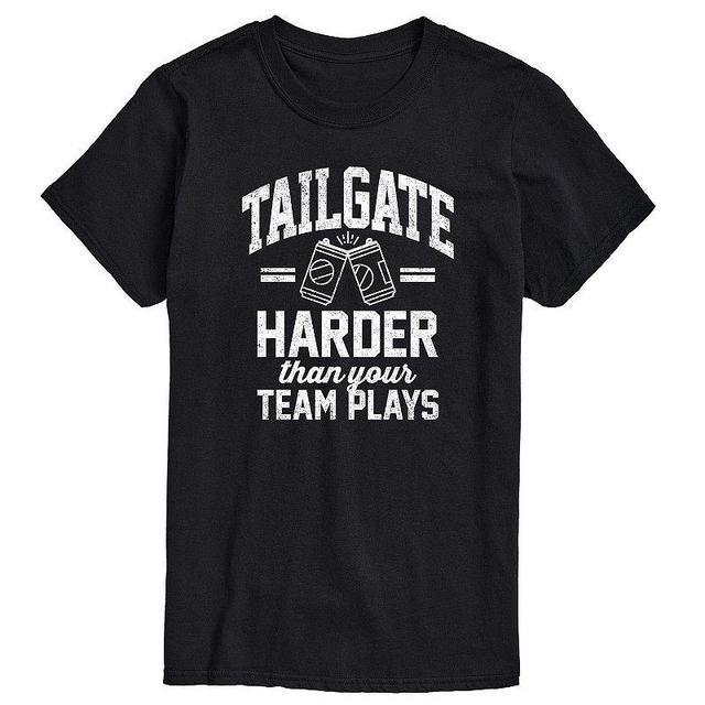 Mens Tailgate Harder Graphic Tee Grey Product Image