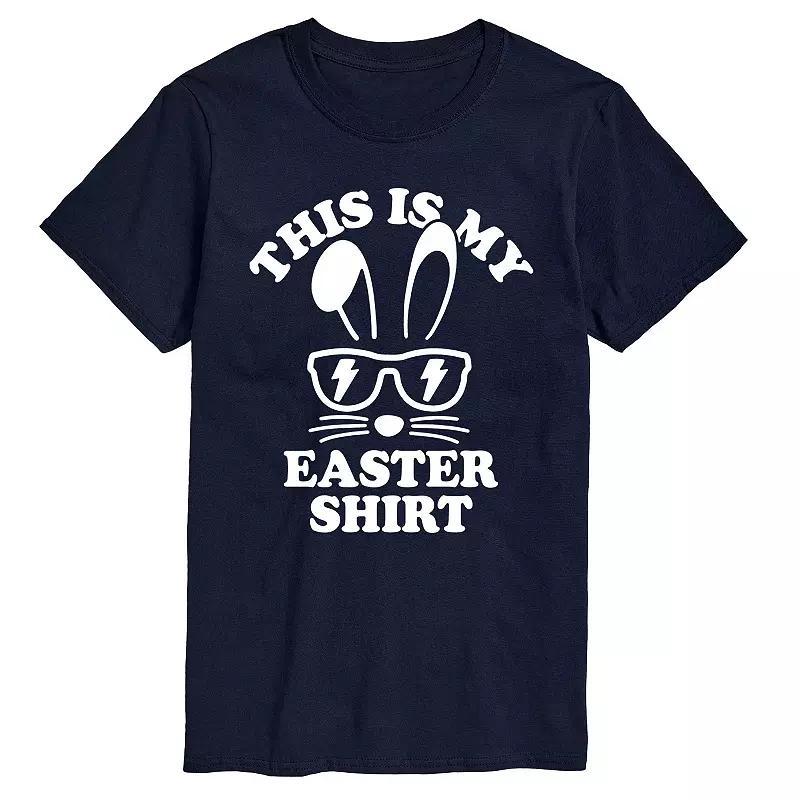 Mens This Is My Easter Shirt Graphic Tee Blue Product Image