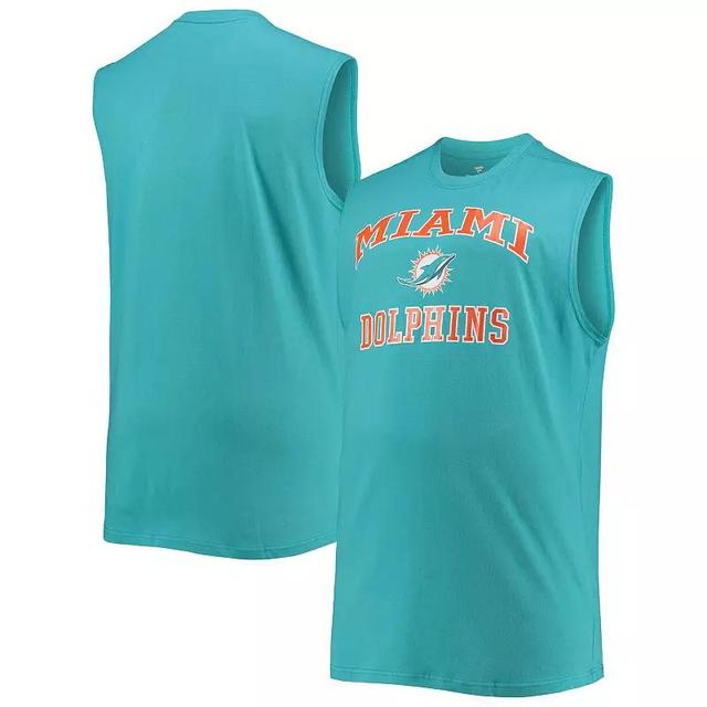 Mens Aqua Miami Dolphins Big & Tall Muscle Tank Top Turquoise A Product Image