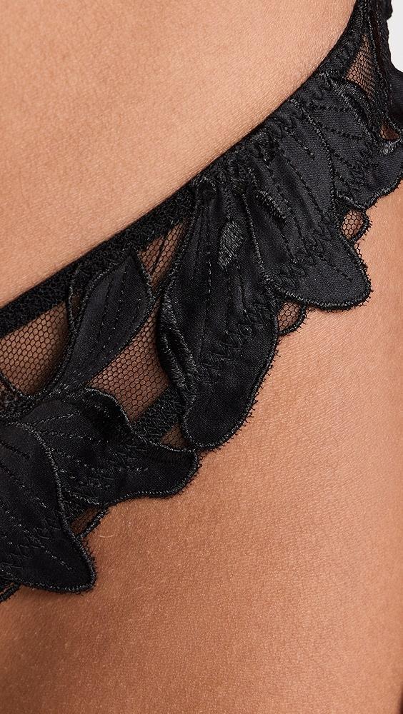 Fleur du Mal Lily Embroidery Hipster Thong | Shopbop Product Image