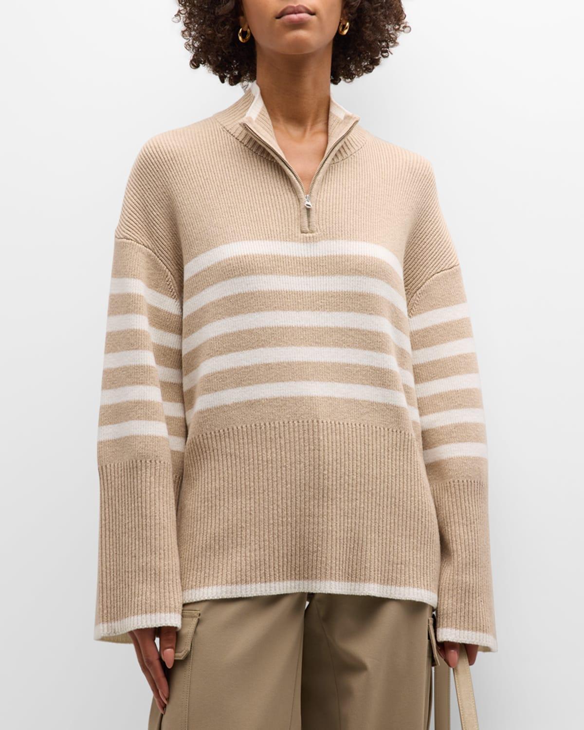 Womens Tessa Ribbed Quarter-Zip Sweater Product Image