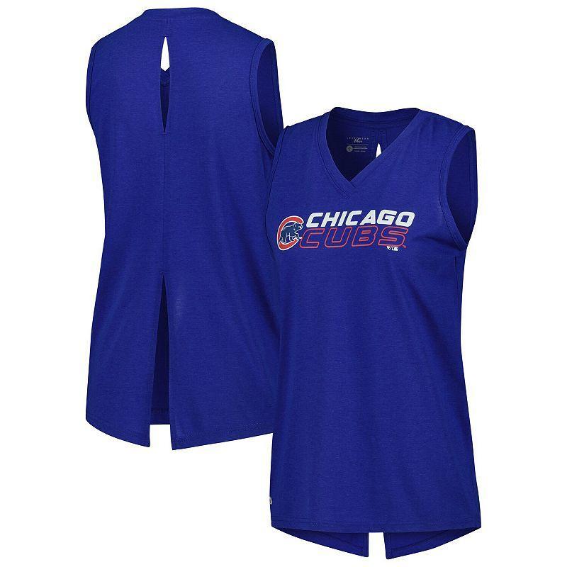 Womens LevelWear Royal Chicago Cubs Paisley Chase V-Neck Tank Top Product Image