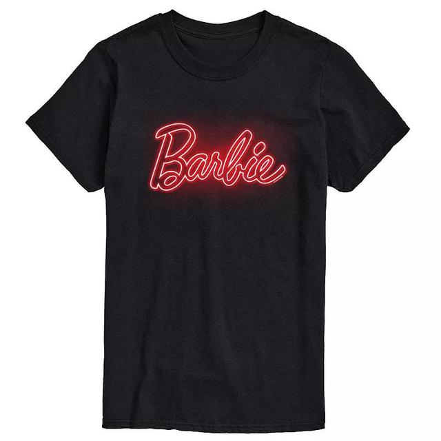 Big & Tall Barbie Logo Red Glow Graphic Tee, Mens Product Image