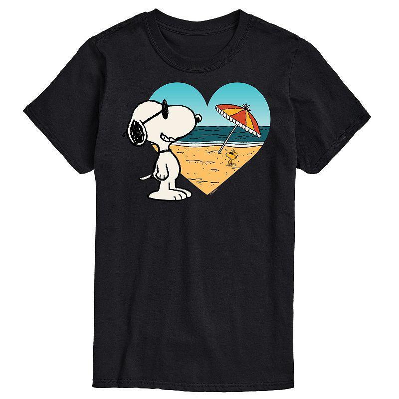 Big & Tall Peanuts Snoopy At Heart Beach Graphic Tee, Mens Product Image