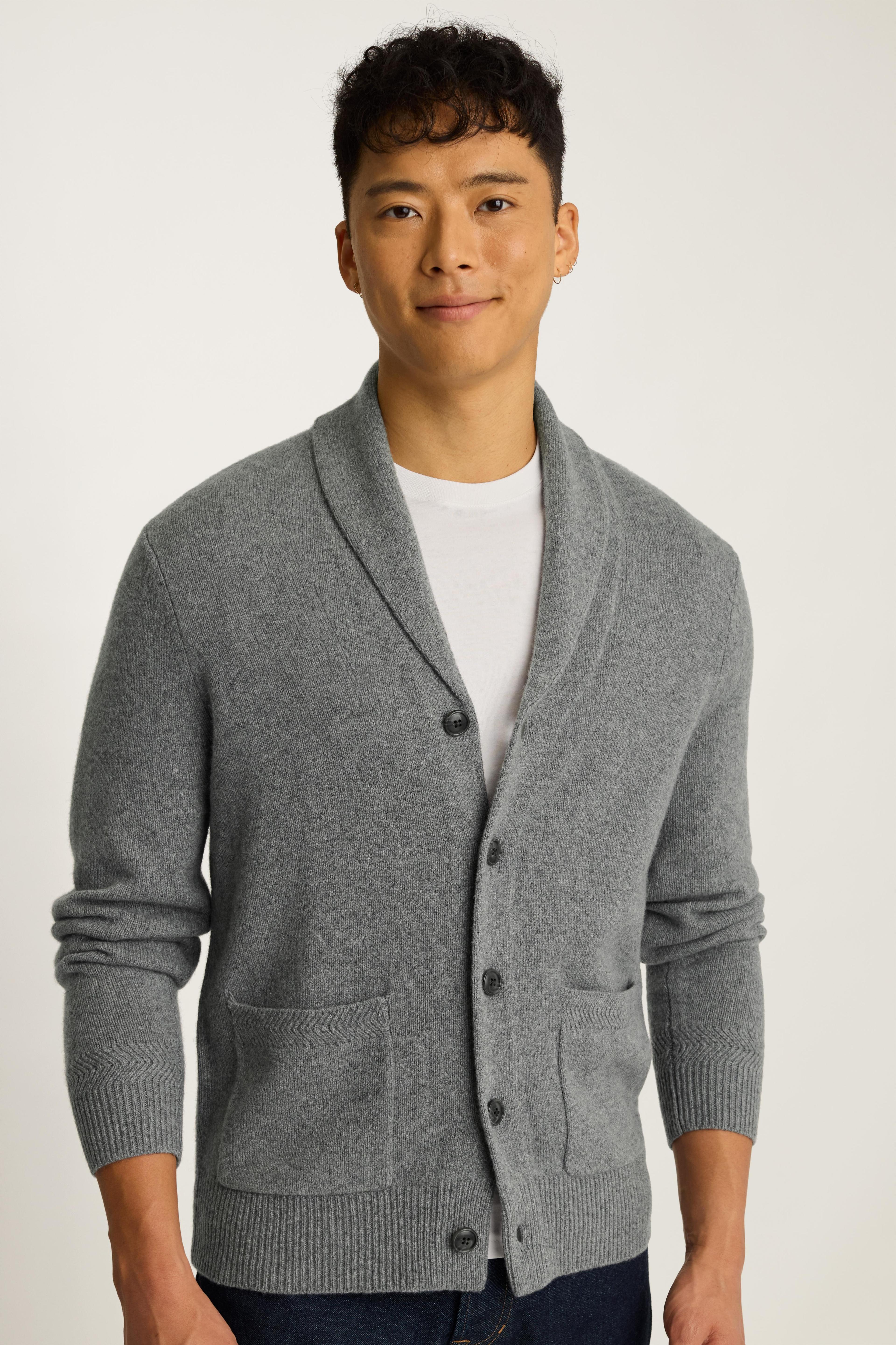 Cashmere Shawl Collar Cardigan Product Image