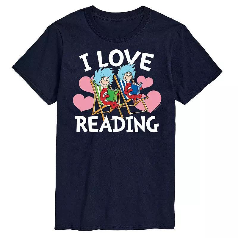 Big & Tall Dr. Seuss I Love Reading Graphic Tee, Mens Product Image