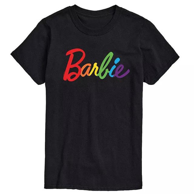 Big & Tall Barbie Pride Logo Graphic Tee, Mens Product Image