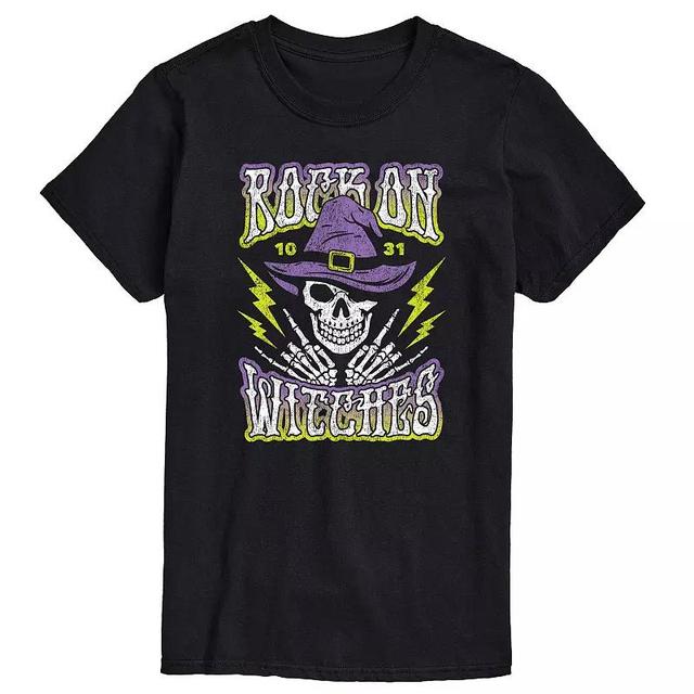 Big & Tall Rock On Witches Graphic Tee, Mens Black Product Image