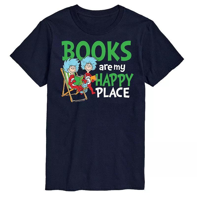 Big & Tall Dr. Seuss Books Are My Happy Place Graphic Tee, Mens Product Image