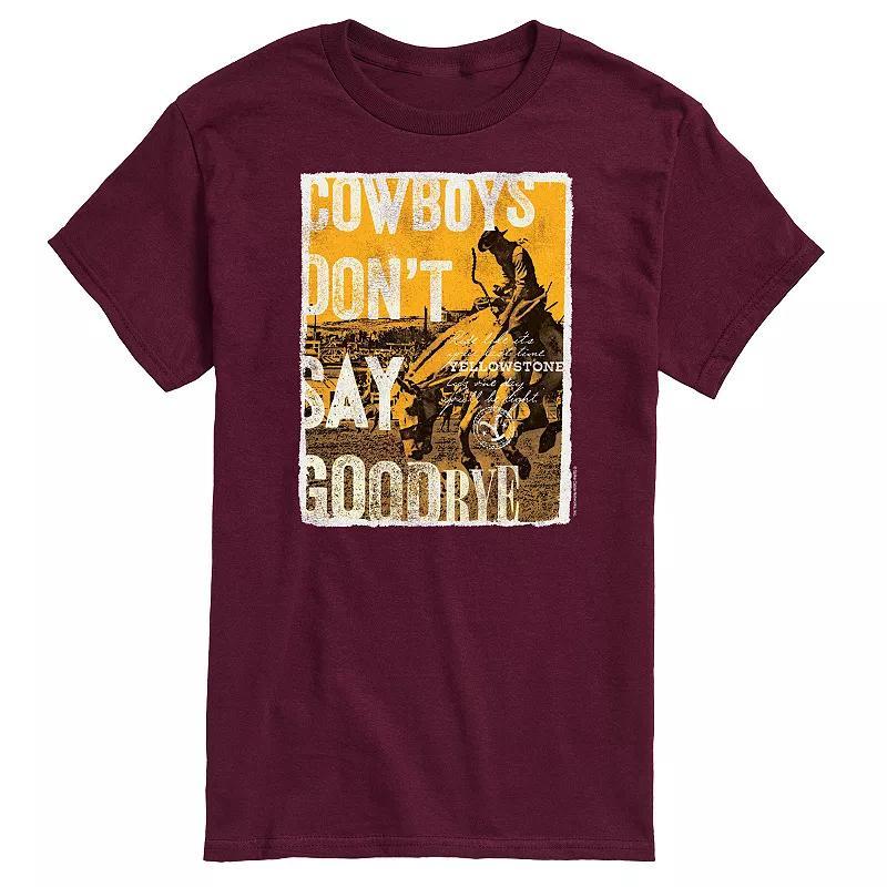 Mens Yellowstone Cowboys Dont Say Goodbye Graphic Tee Product Image