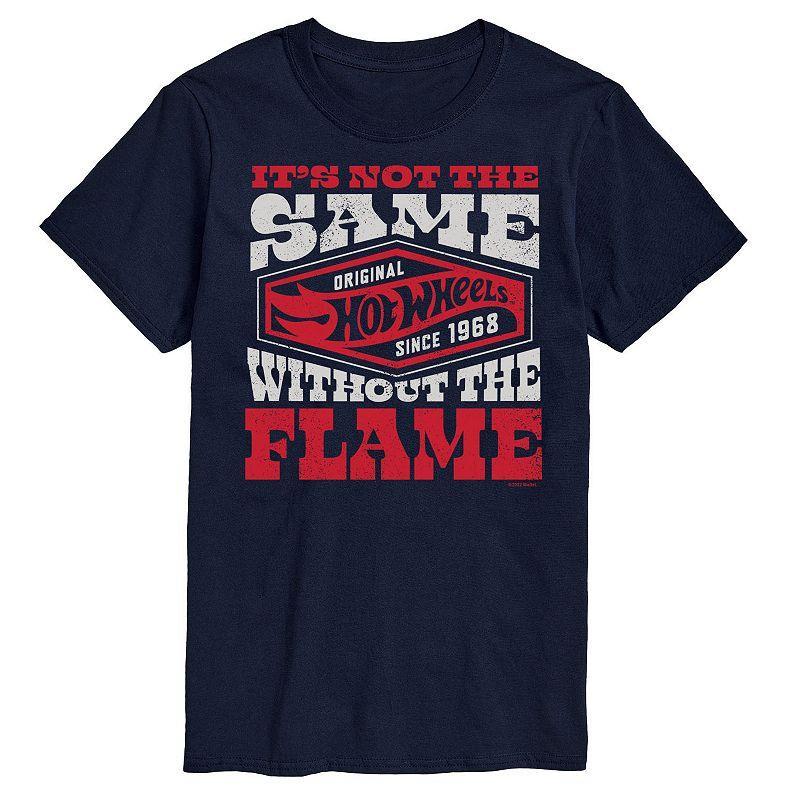 Big & Tall Hot Wheels Not The Same Without Flame Graphic Tee, Mens Blue Product Image