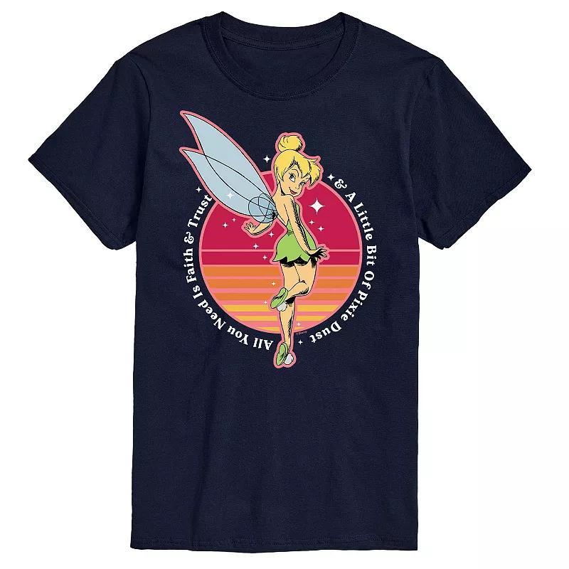 Disneys Peter Pan Big & Tall Faith Trust Graphic Tee, Mens Blue Product Image