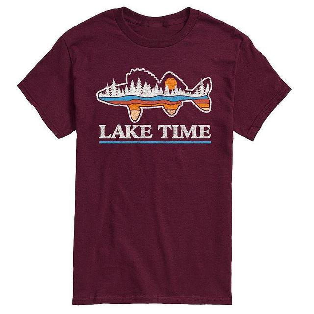 Mens Lake Time Graphic Tee Med Red Product Image