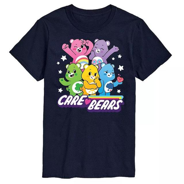 Mens Care Bears Unlock The Magic Main Group Graphic Tee Blue Product Image