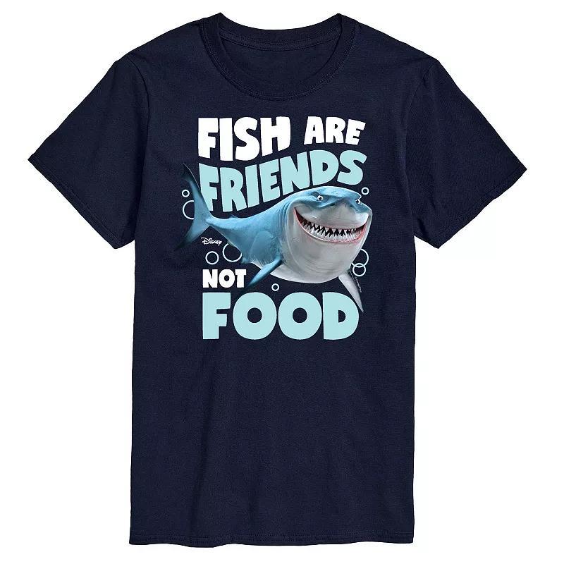 Disney / Pixars Finding Nemo Big & Tall Fish Are Friends Graphic, Mens Blue Product Image